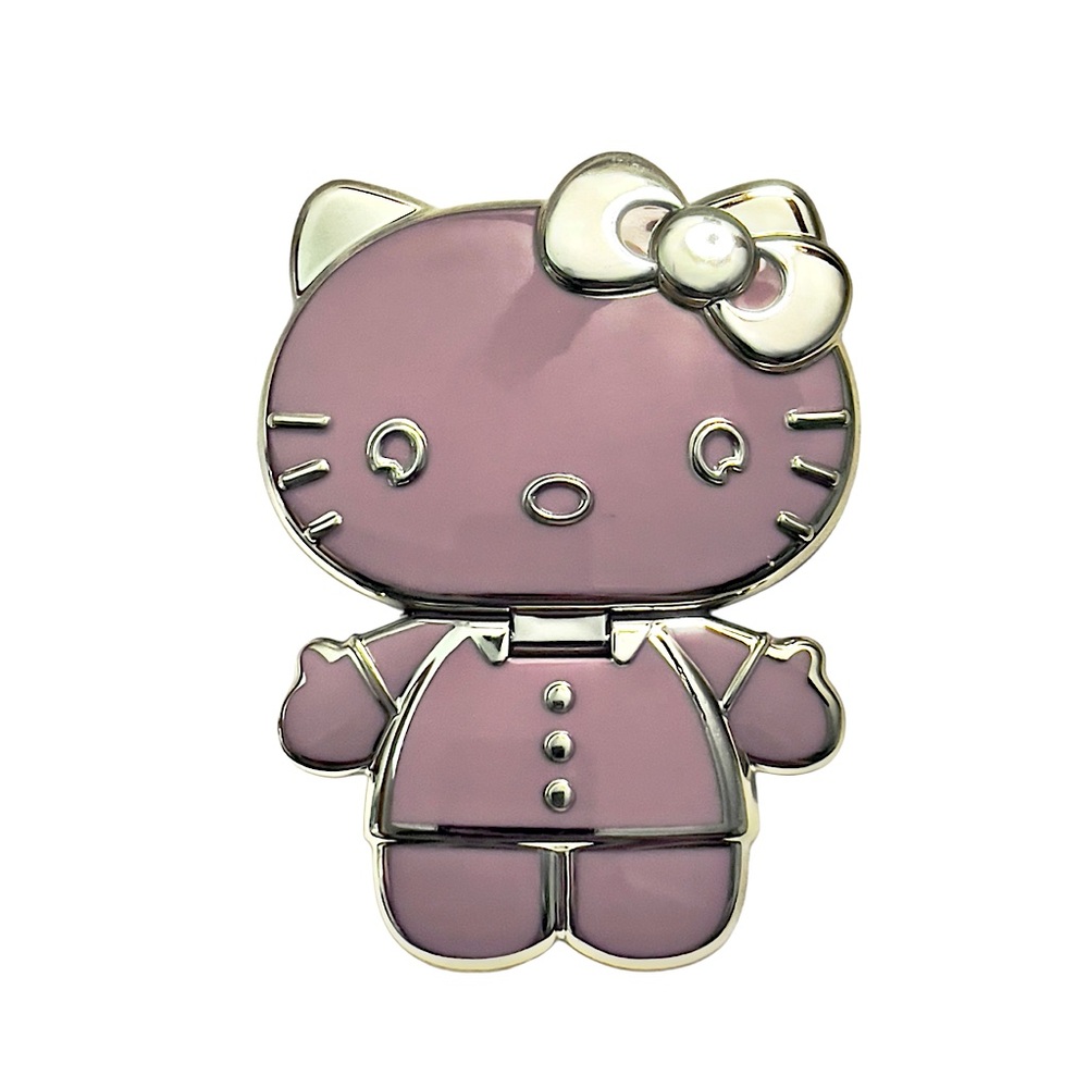 HELLO KITTY Rotatable Foldable Mobile Phone Stand With Mirror Purple/ Gold